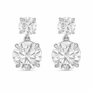 NEW DIANA M JEWELS women's round lab-grown diamond stud earrings (15.00 ct tcw)